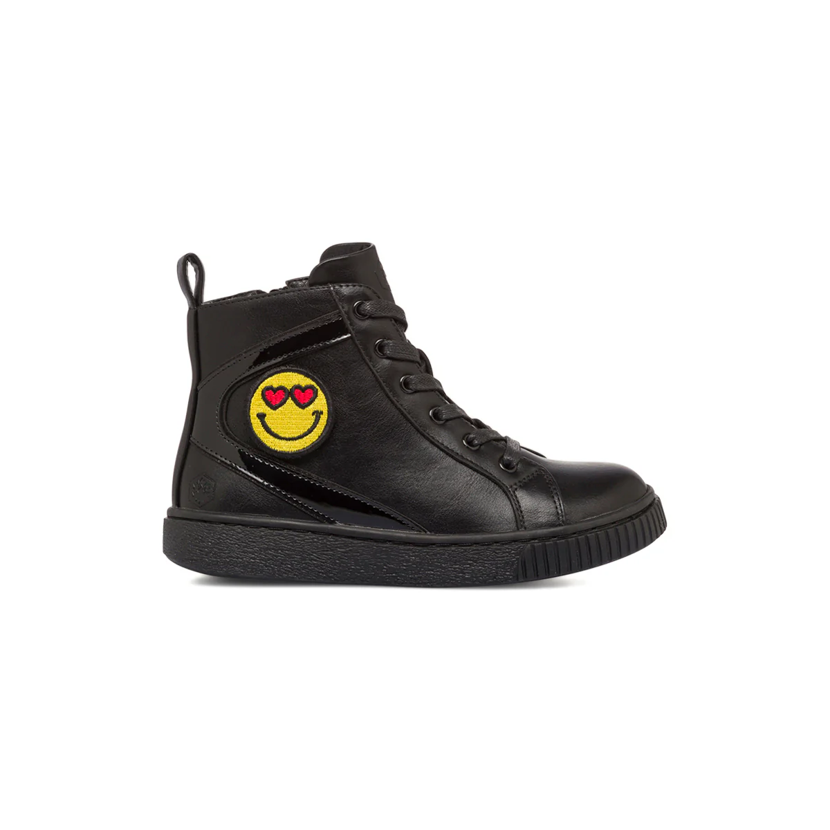 Sneakers alte nere da bambina con emoji Lumberjack Doda