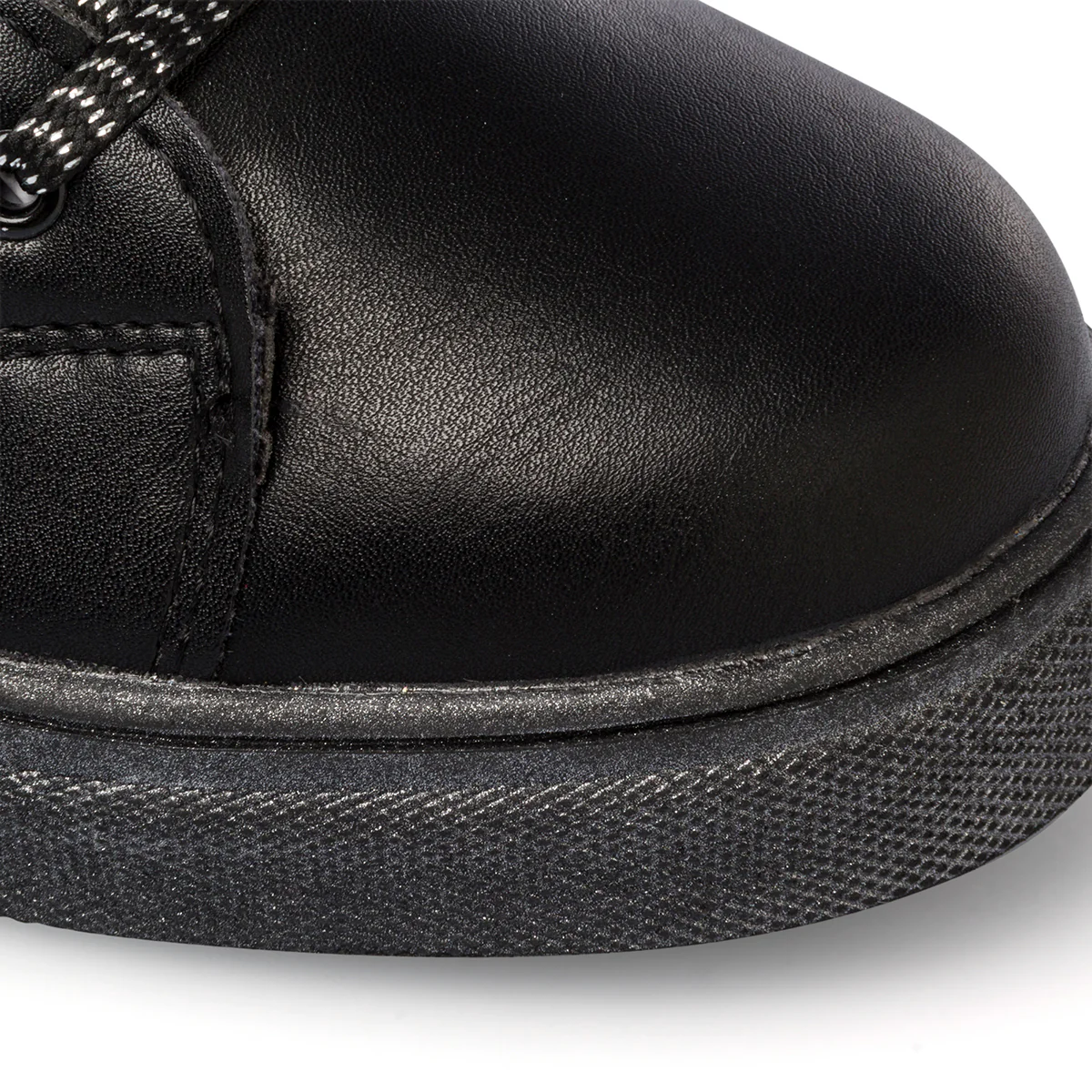Sneakers alte nere da bambina con imbottitura in pelliccia 10 Baci - Image 11