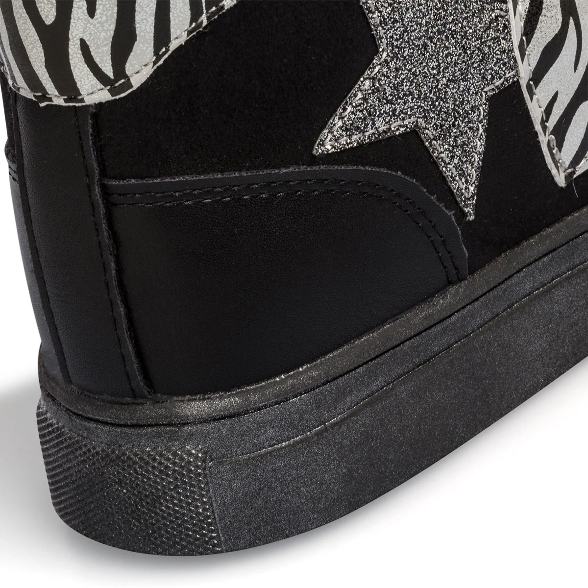 Sneakers alte nere da bambina con imbottitura in pelliccia 10 Baci - Image 13