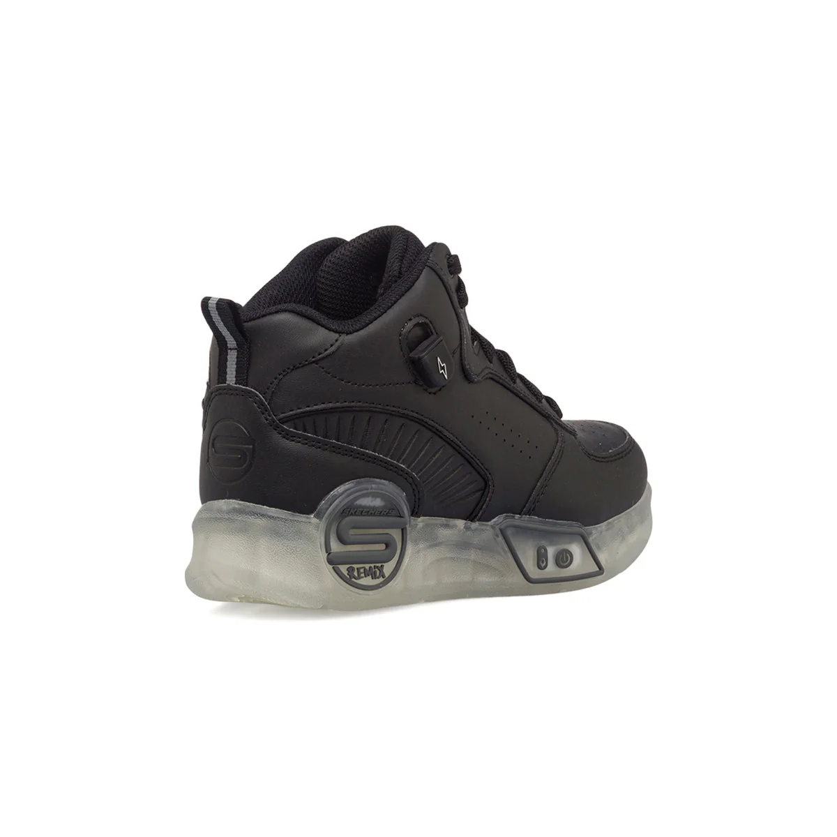 Sneakers alte nere da bambina con luci nella suola Skechers S-Lights Remix - Image 3