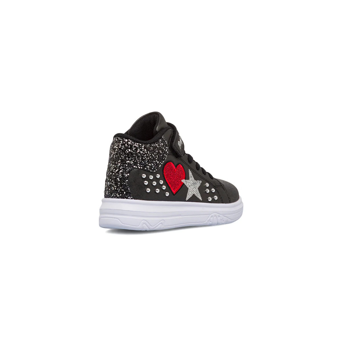 Sneakers alte nere da bambina con maxi-cuore Primigi Tween - Image 3