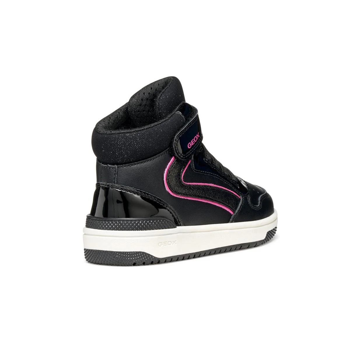 Sneakers alte nere da Bambina con suola traspirante Geox - Image 4