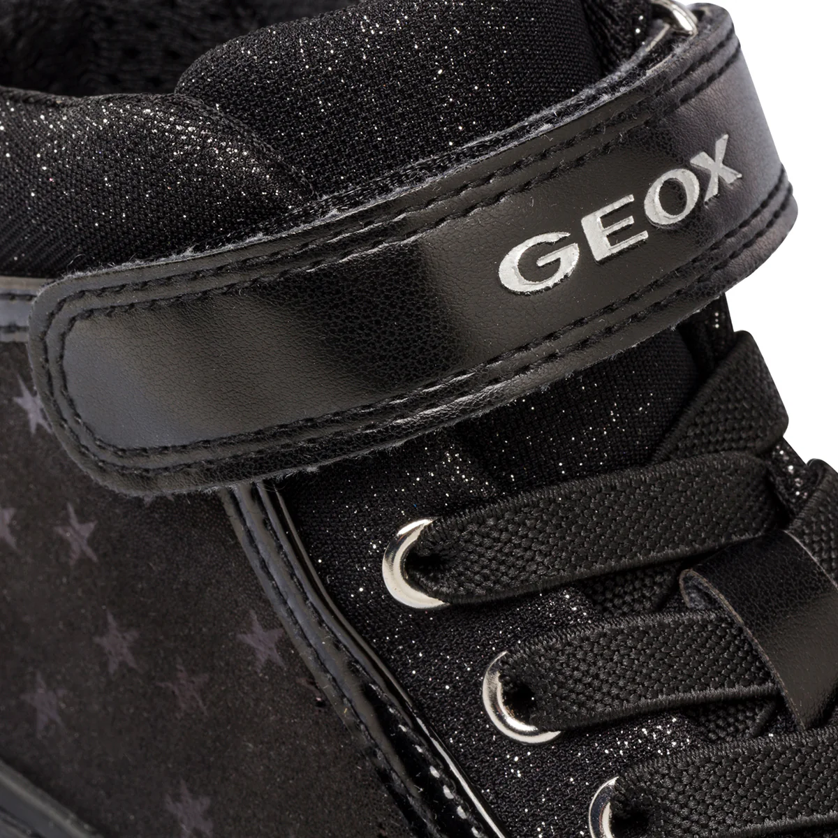 Sneakers alte nere da bambina con zip e glitter Geox Kalispera - Image 6