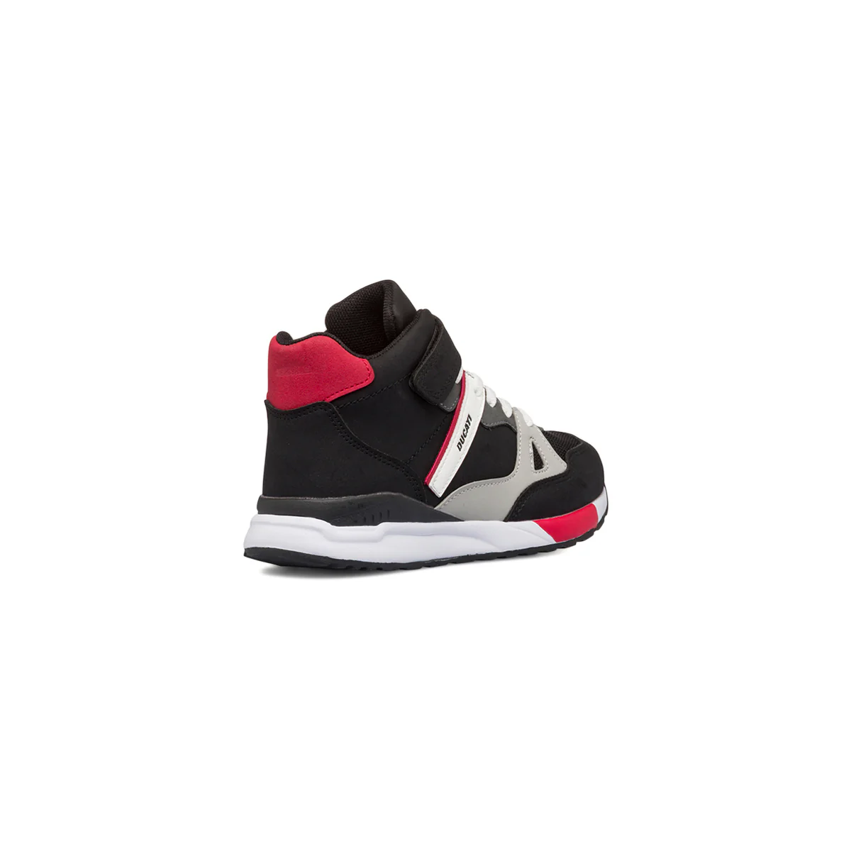 Sneakers alte nere da bambino con dettagli rossi, bianchi e grigi Ducati - Image 3