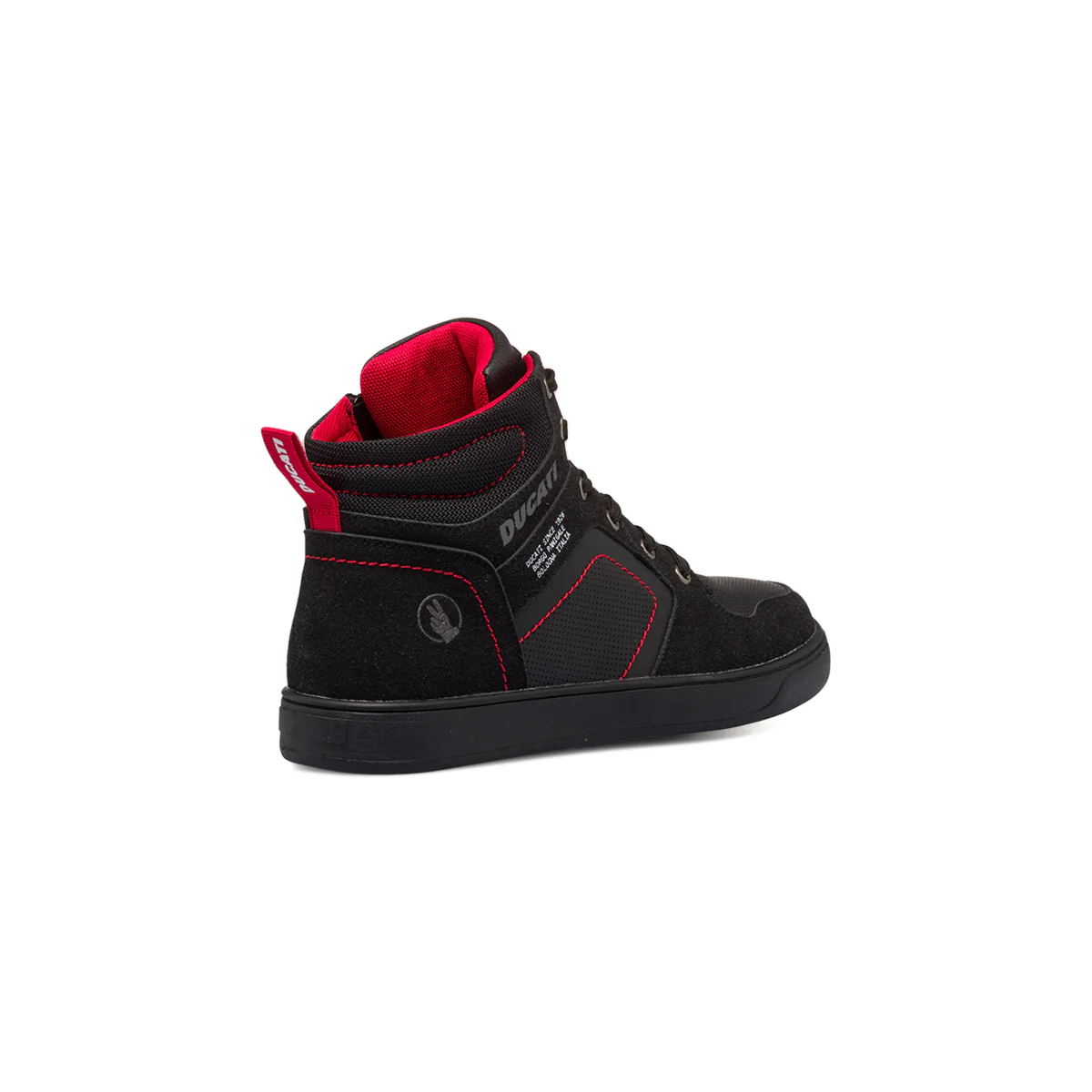 Sneakers alte nere da bambino con dettagli rossi Ducati Abu - Image 3