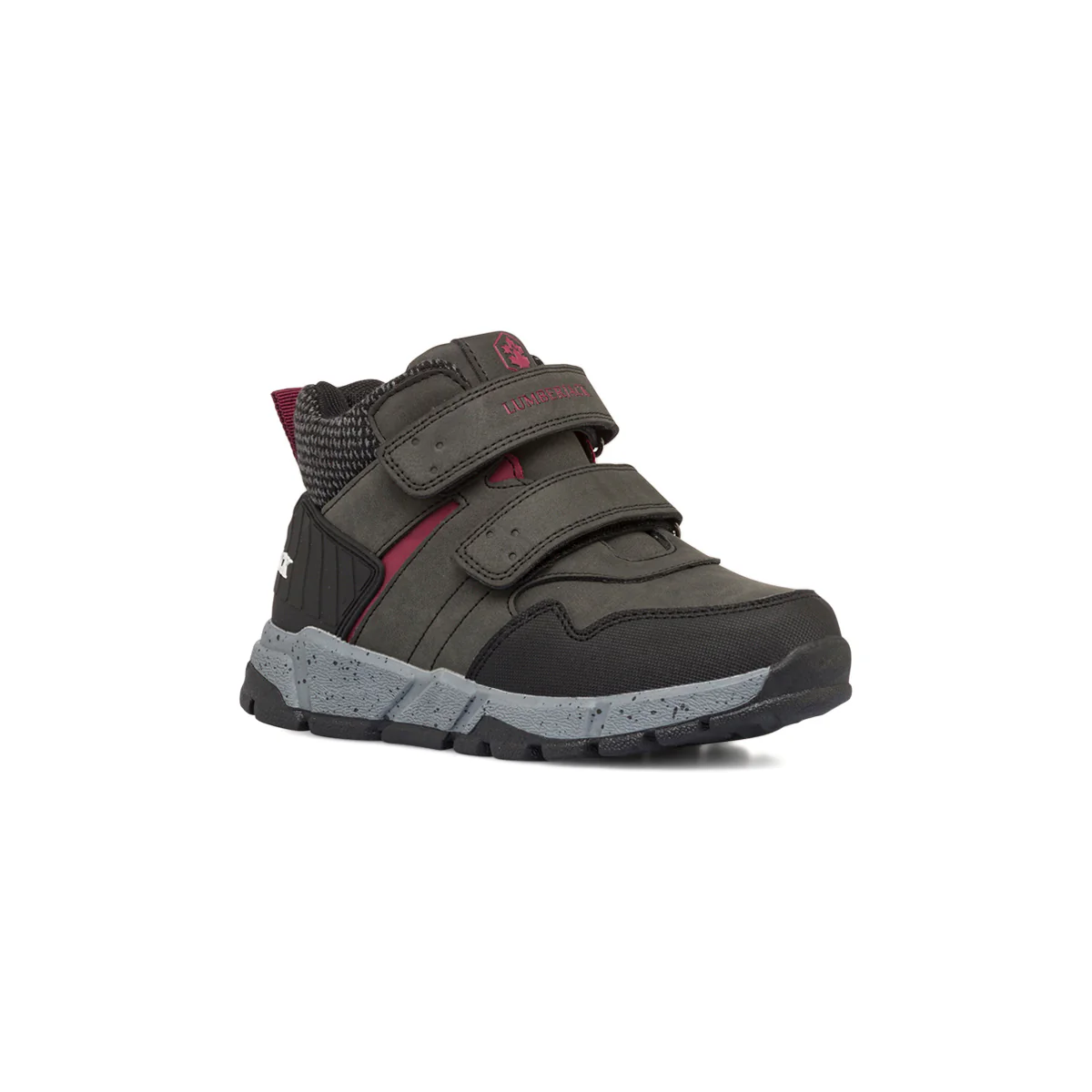 Sneakers alte nere da bambino con doppio velcro Lumberjack Crumb - Image 3