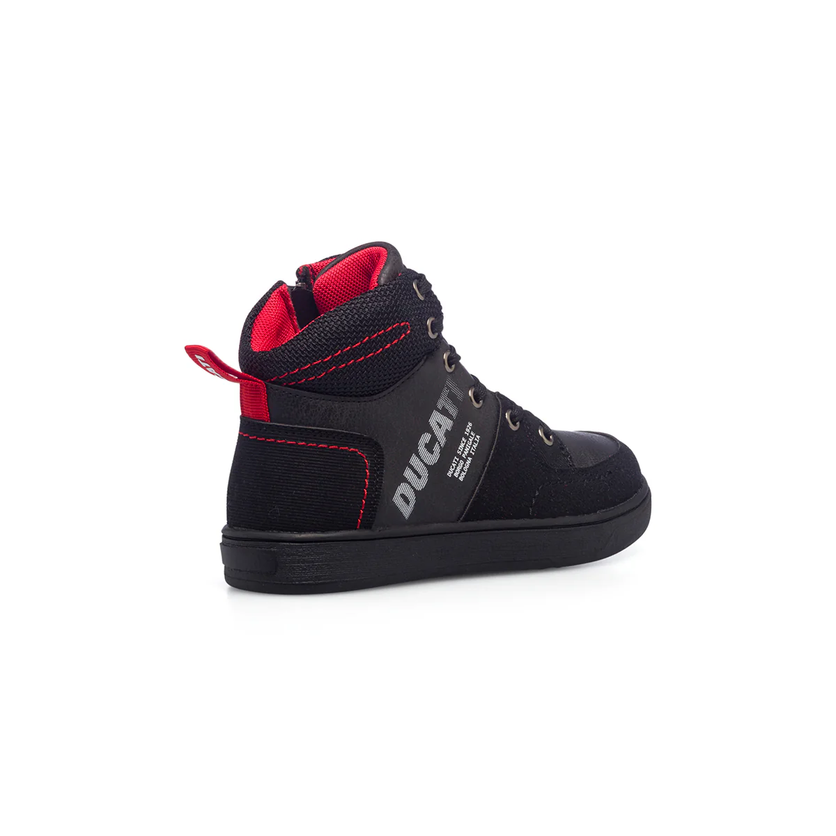 Sneakers alte nere da bambino con logo laterale Ducati - Image 3