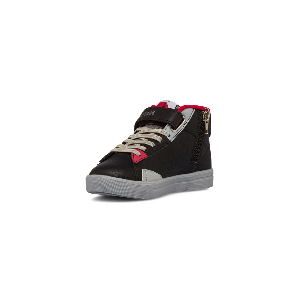 Sneakers alte nere da bambino con velcro, lacci e zip Nautica - Image 4