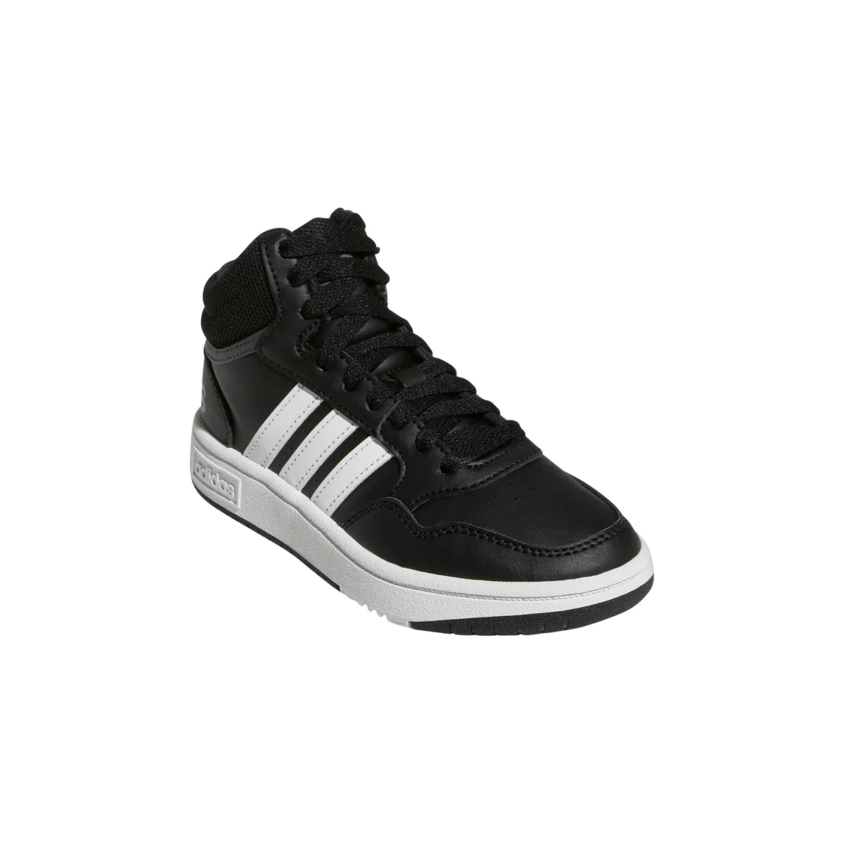 Sneakers alte nere da ragazzo con strisce a contrasto adidas Hoops Mid 3.0 K - Image 2
