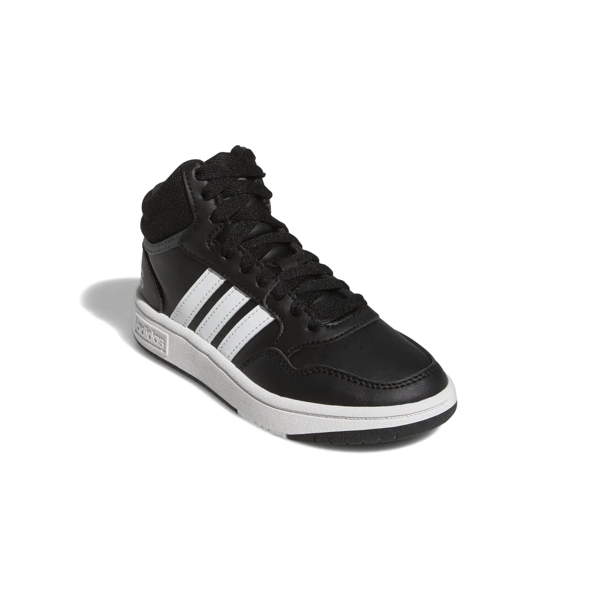 Sneakers alte nere da ragazzo con strisce a contrasto adidas Hoops Mid 3.0 K - Image 5