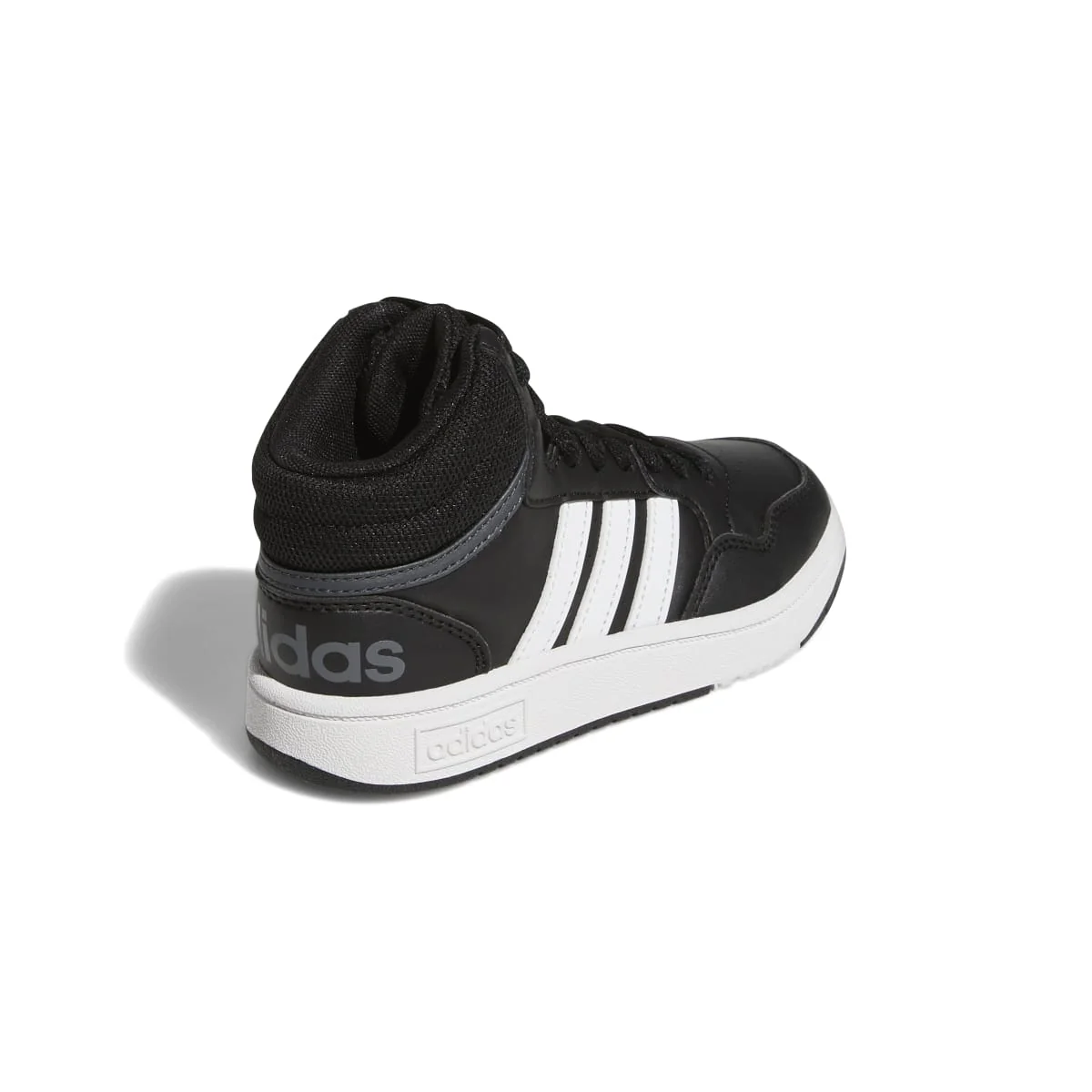 Sneakers alte nere da ragazzo con strisce a contrasto adidas Hoops Mid 3.0 K - Image 6