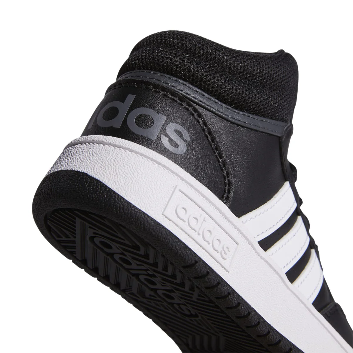 Sneakers alte nere da ragazzo con strisce a contrasto adidas Hoops Mid 3.0 K - Image 8