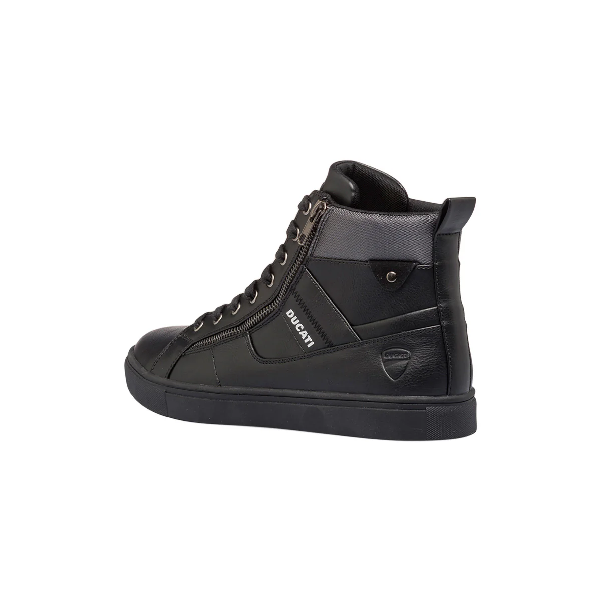 Sneakers alte nere da uomo con collare grigio Ducati - Image 3