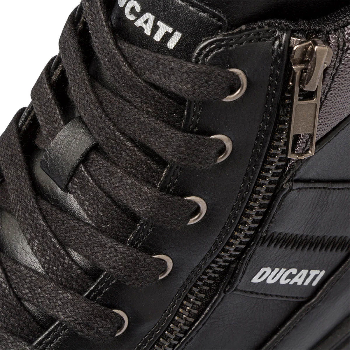 Sneakers alte nere da uomo con collare grigio Ducati - Image 6