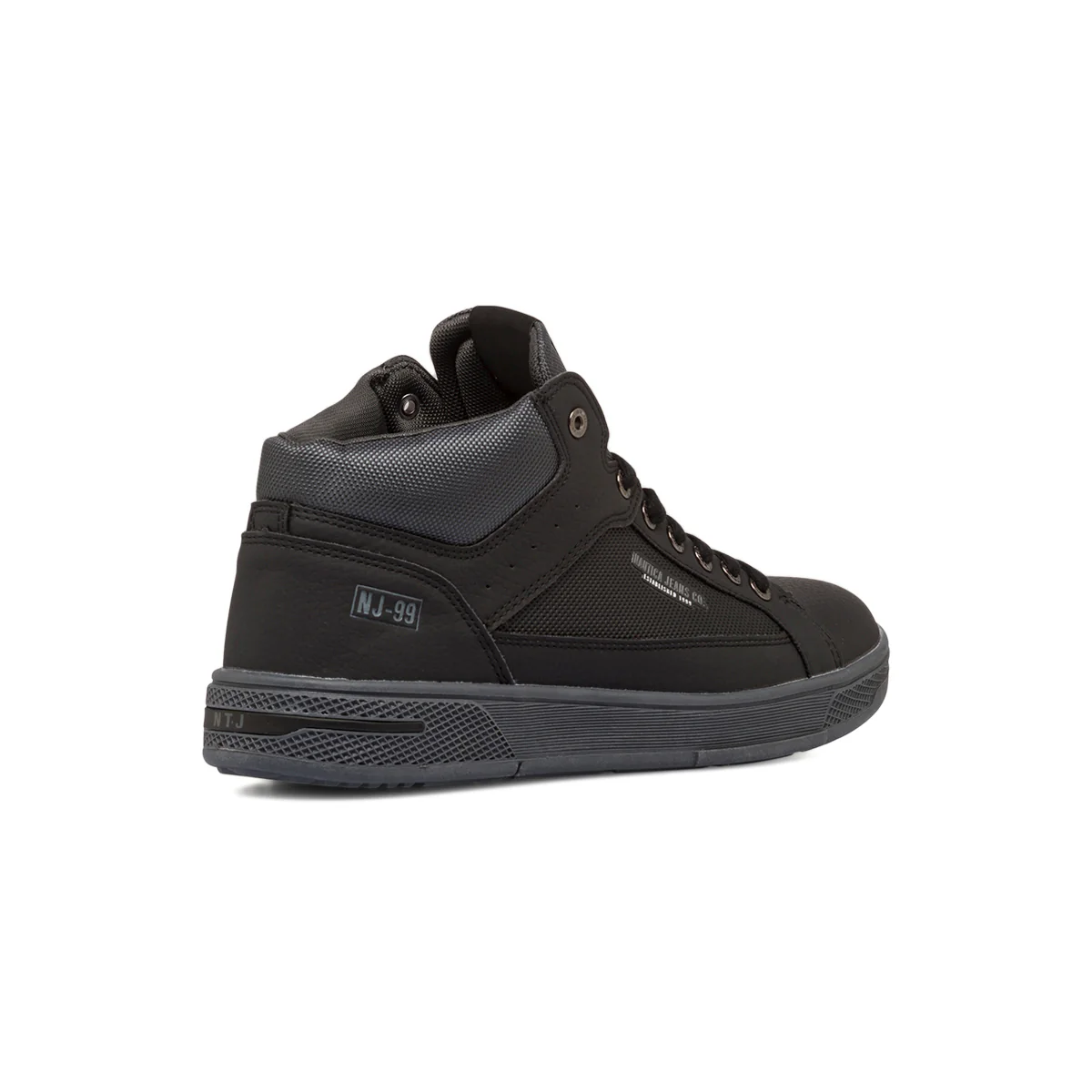 Sneakers alte nere da uomo con dettagli in grigio Nautica - Image 3