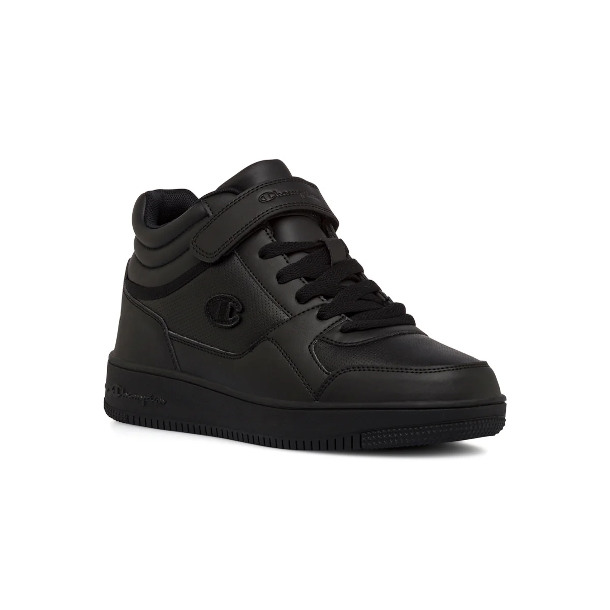 Sneakers alte nere da uomo con logo laterale Champion Rebound Vintage Mid - Image 2
