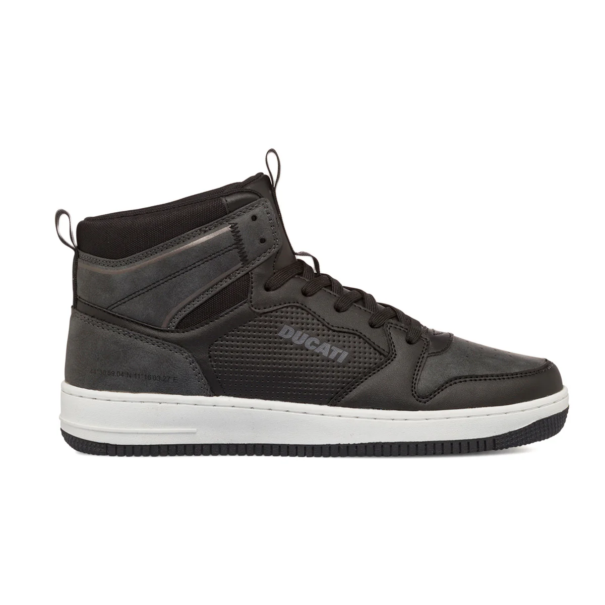 Sneakers alte nere da uomo con logo laterale Ducati Sepang 5