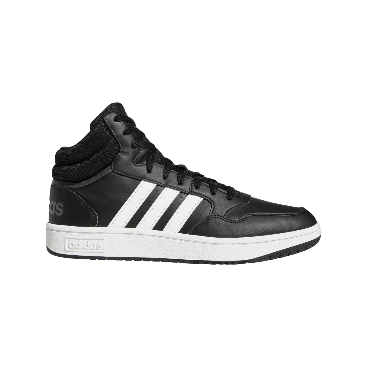 Sneakers alte nere da uomo con strisce a contrasto adidas Hoops 3.0 Mid Classic Vintage