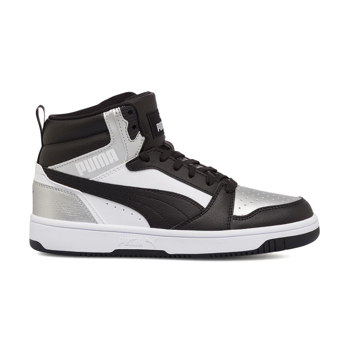 Sneakers alte nere e argento da donna Puma Rebound v6