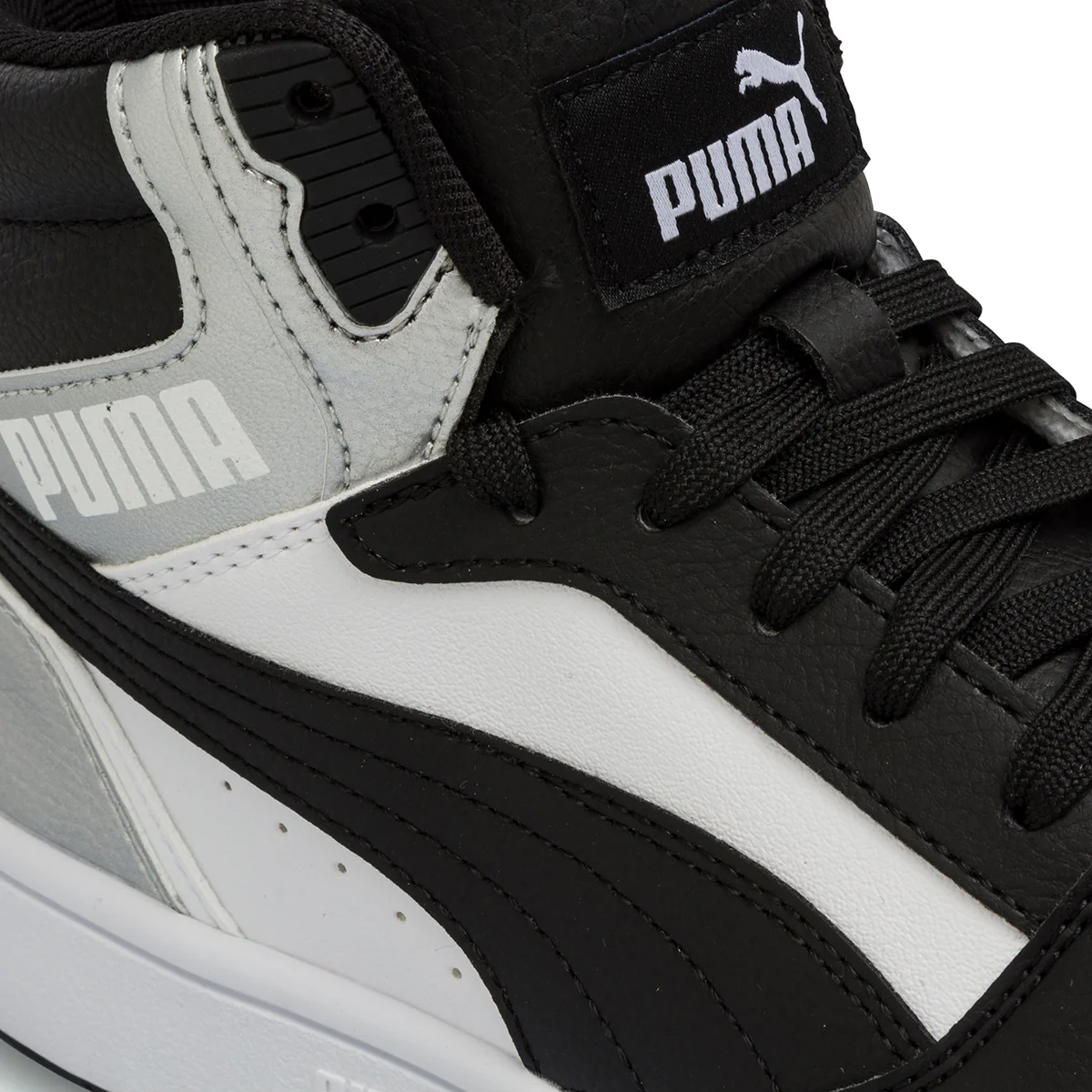 Sneakers alte nere e argento da donna Puma Rebound v6 - Image 7