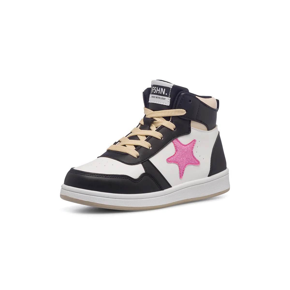 Sneakers alte nere e bianche da bambina 10 Baci - Image 2