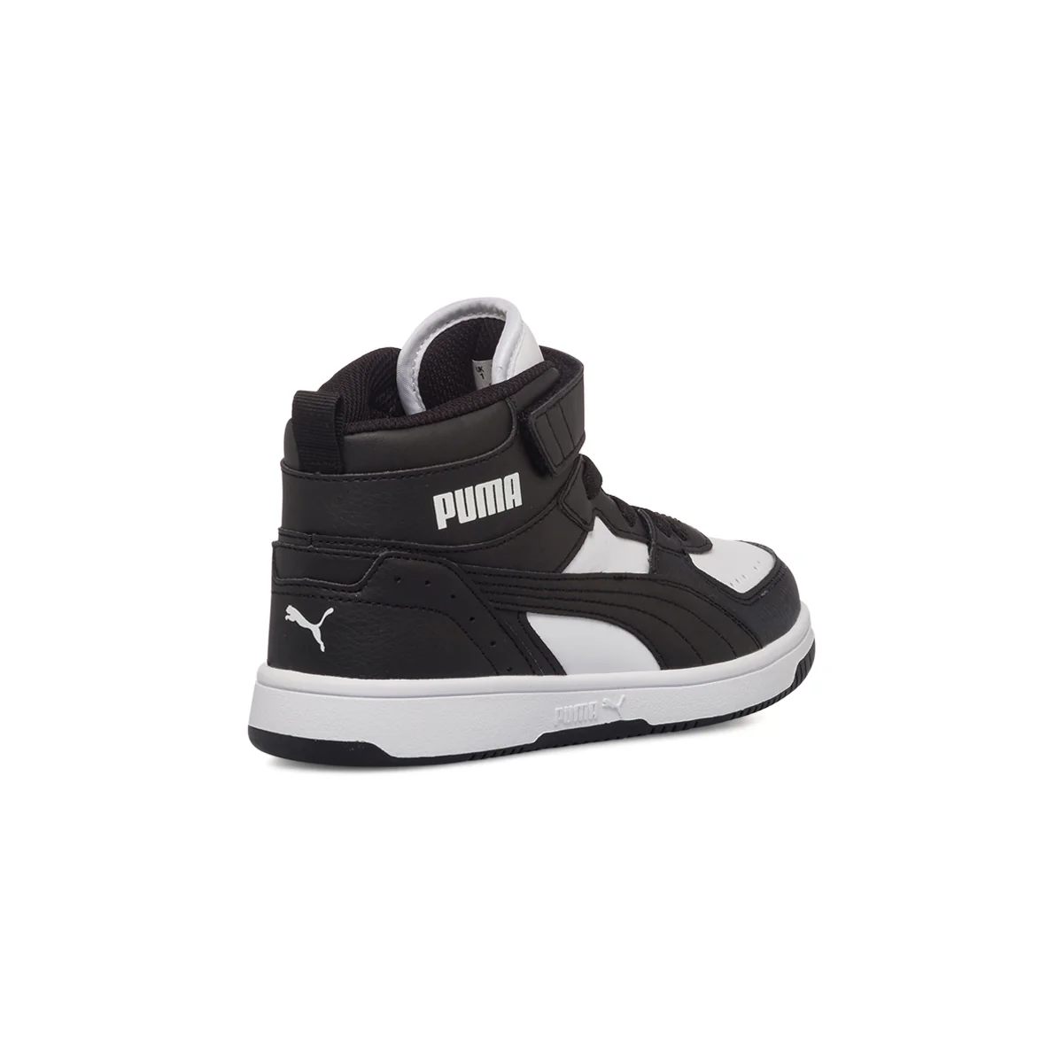 Sneakers alte nere e bianche da bambino con logo laterale Puma Rebound Joy AC PS - Image 3