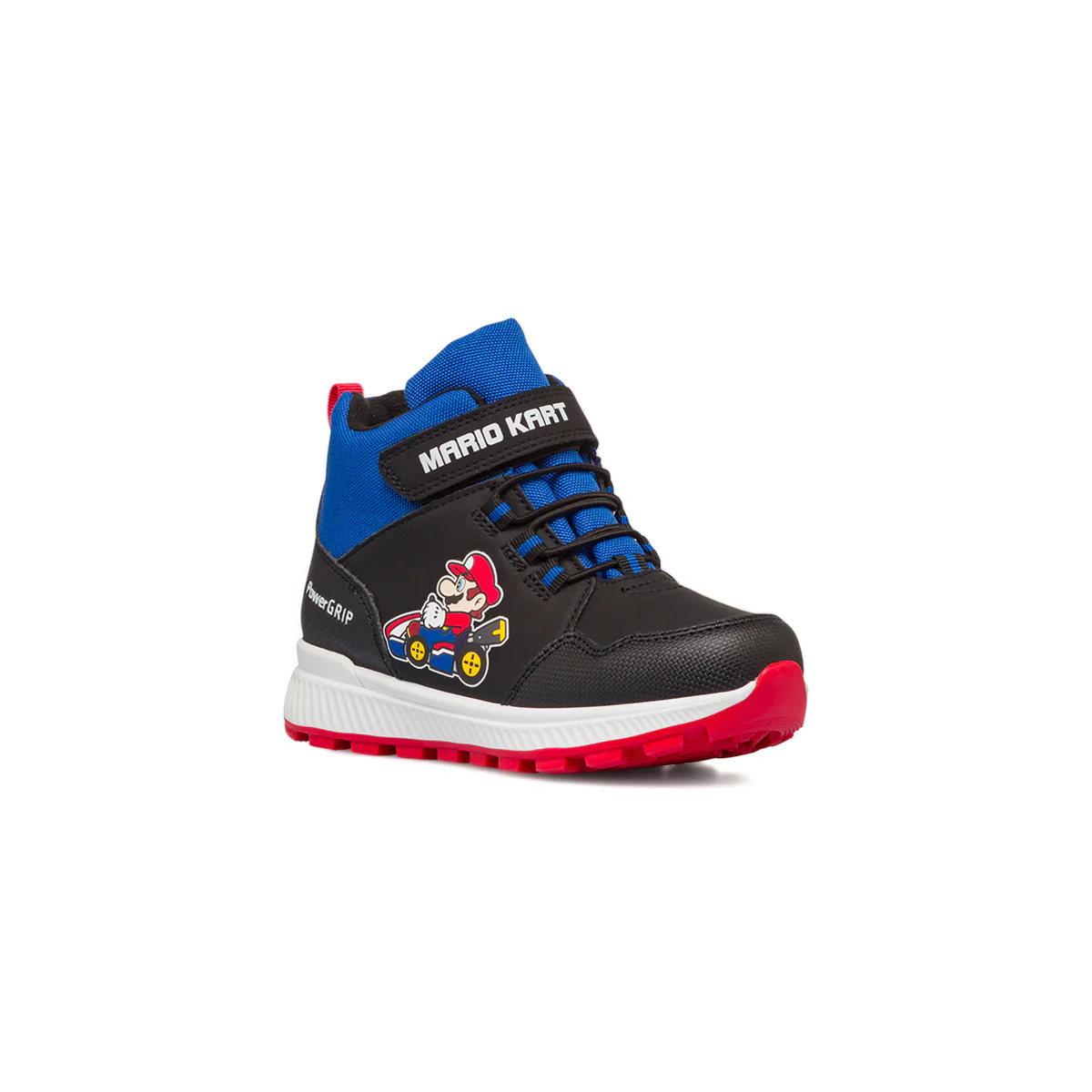 Sneakers alte nere e blu da bambino con stampa Mario Kart - Image 2