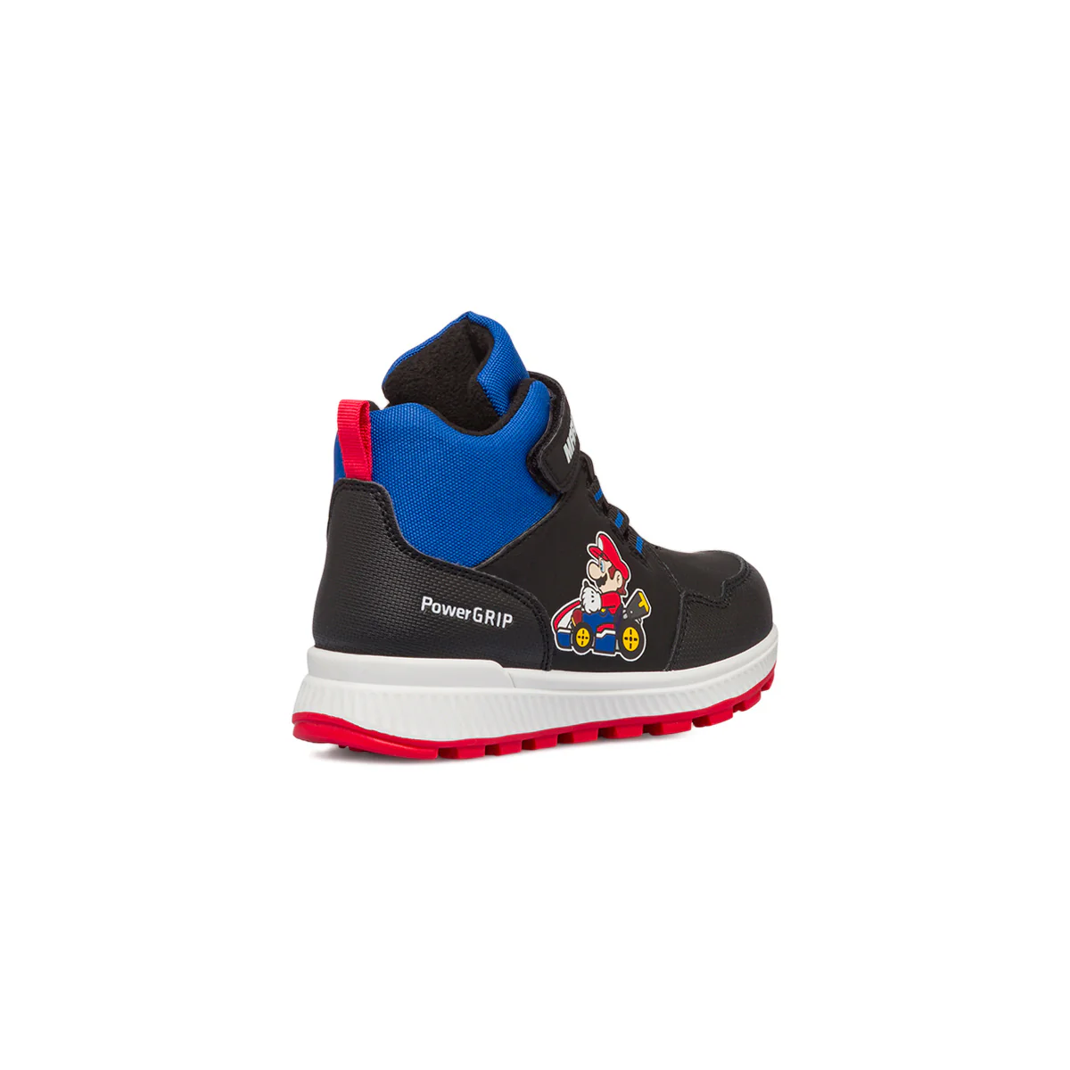 Sneakers alte nere e blu da bambino con stampa Mario Kart - Image 3