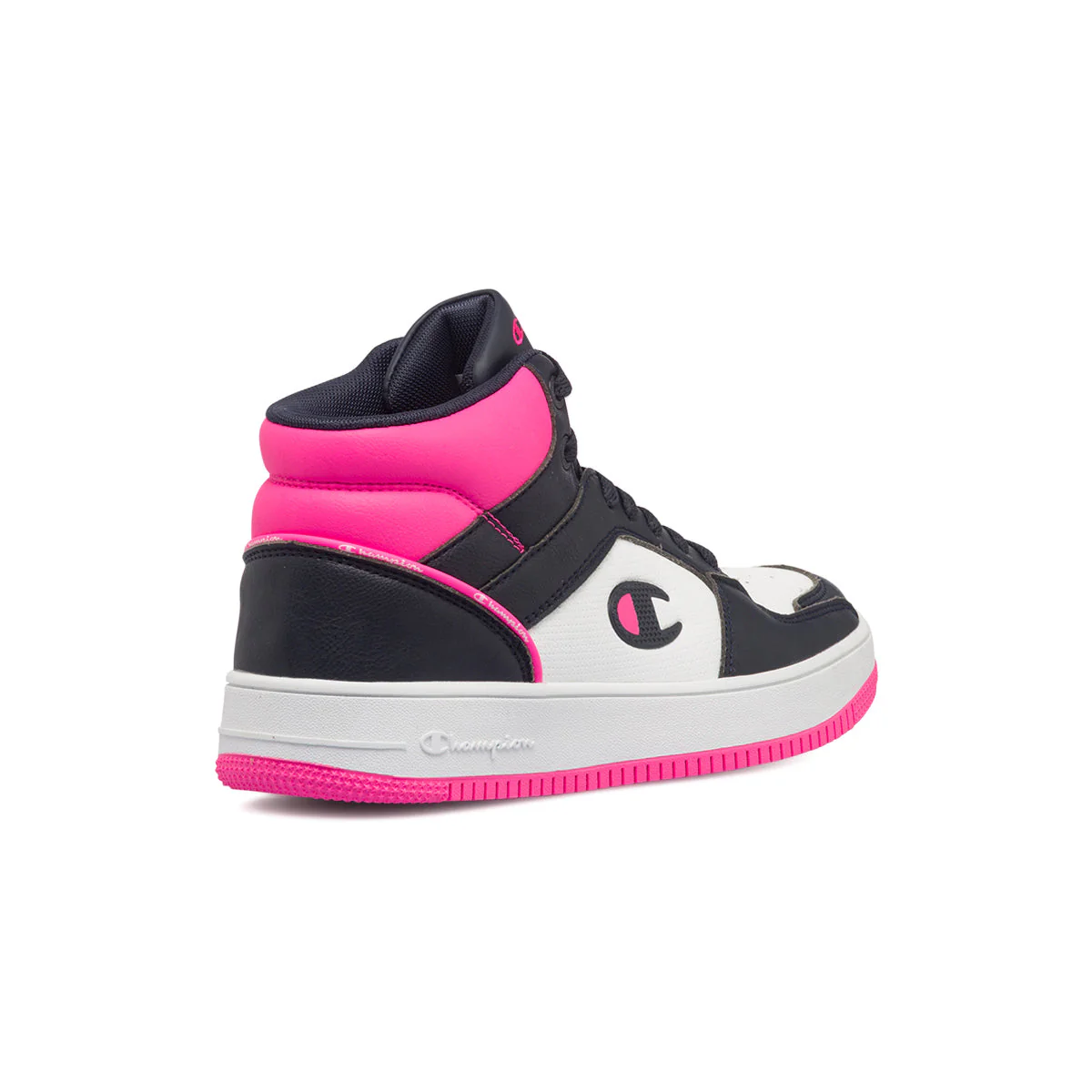 Sneakers alte nere e fucsia da donna Champion Rebound 2.0 Mid - Image 3