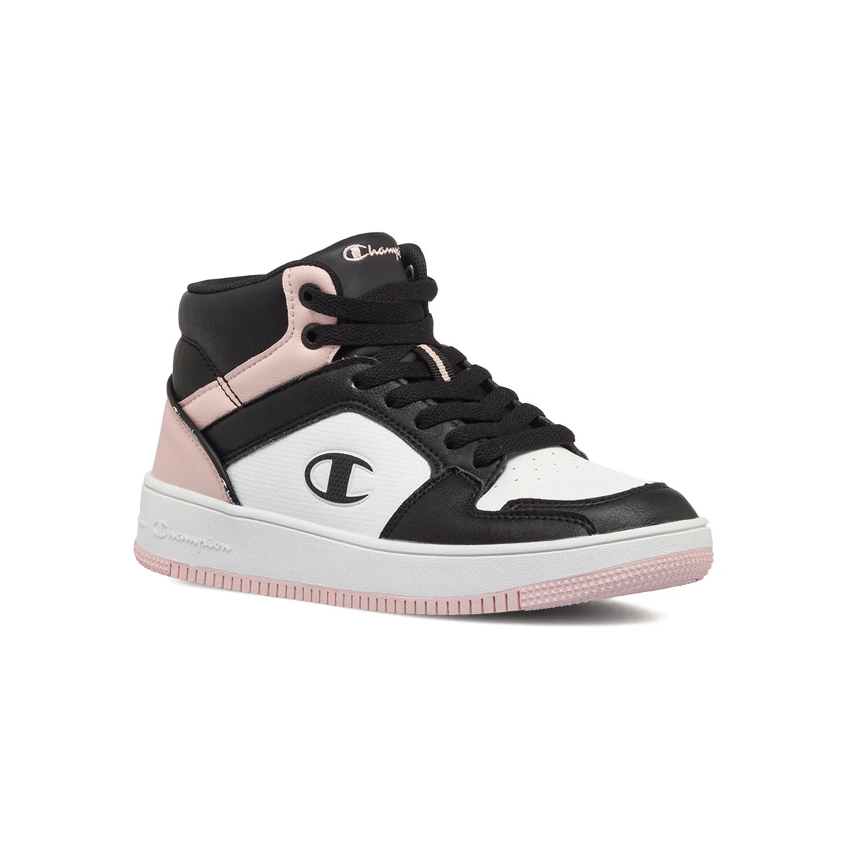 Sneakers alte nere e rosa da donna Champion Rebound High - Image 2