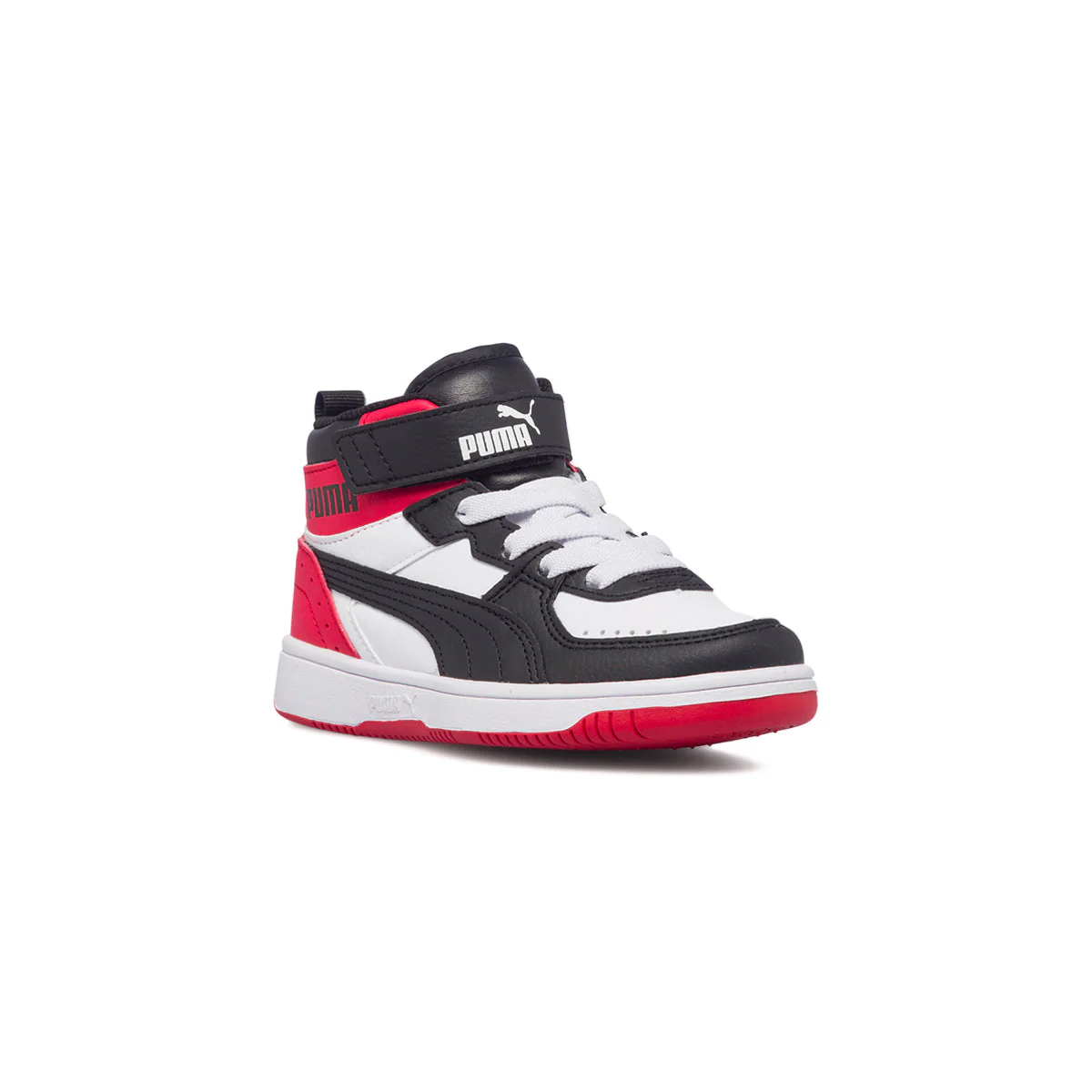 Sneakers alte nere e rosse da bambino con logo laterale Puma Rebound Joy AC PS - Image 2
