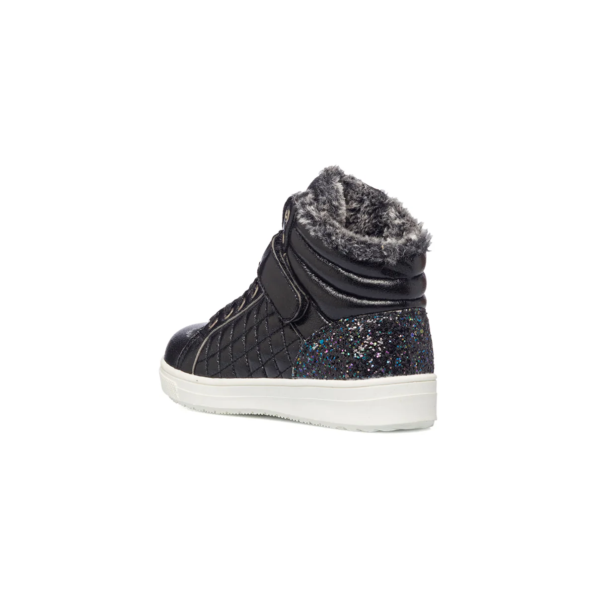 Sneakers alte nere effetto trapuntato con colletto imbottito 10 Baci - Image 3