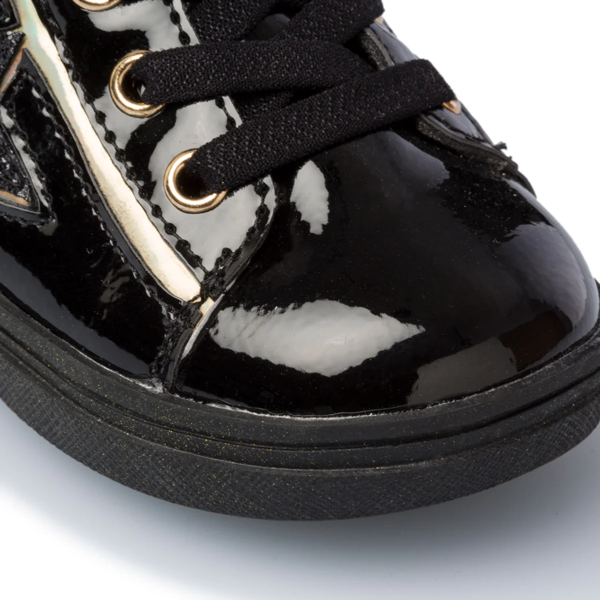 Sneakers alte nere effetto vernice Le scarpe di Alice - Image 5