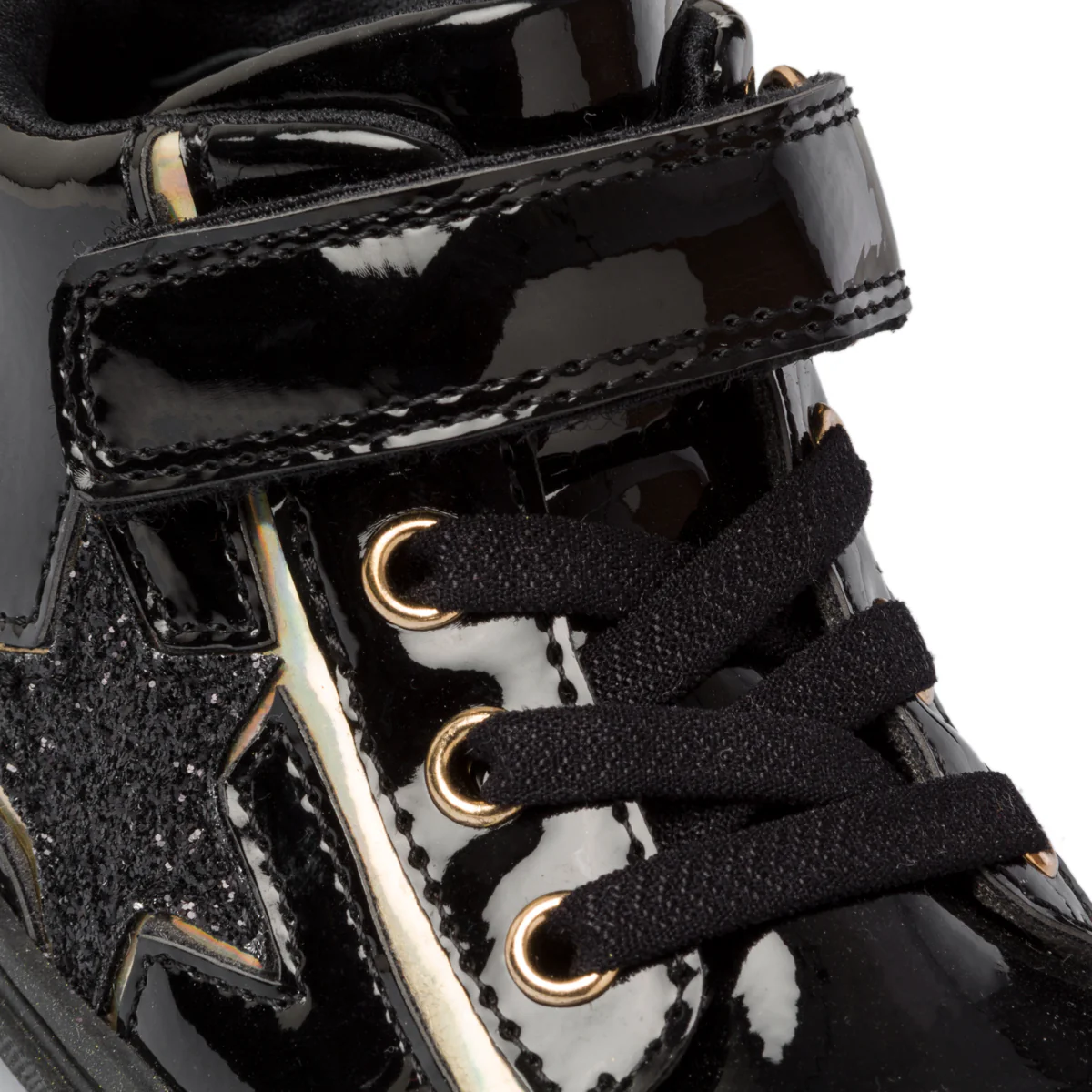 Sneakers alte nere effetto vernice Le scarpe di Alice - Image 7