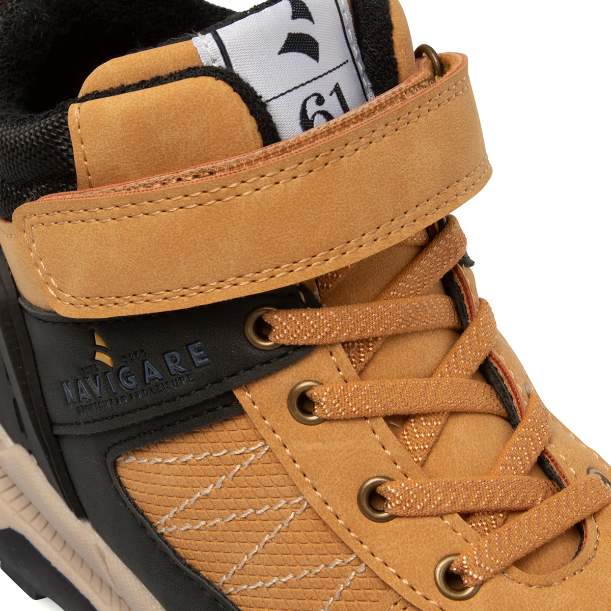 Sneakers alte ocra da Ragazzo con strappo Navigare - Image 5