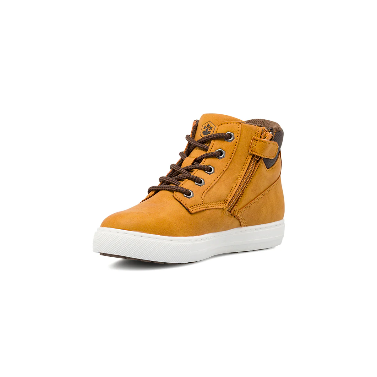 Sneakers alte ocra da Ragazzo Lumberjack con lacci e zip - Image 4