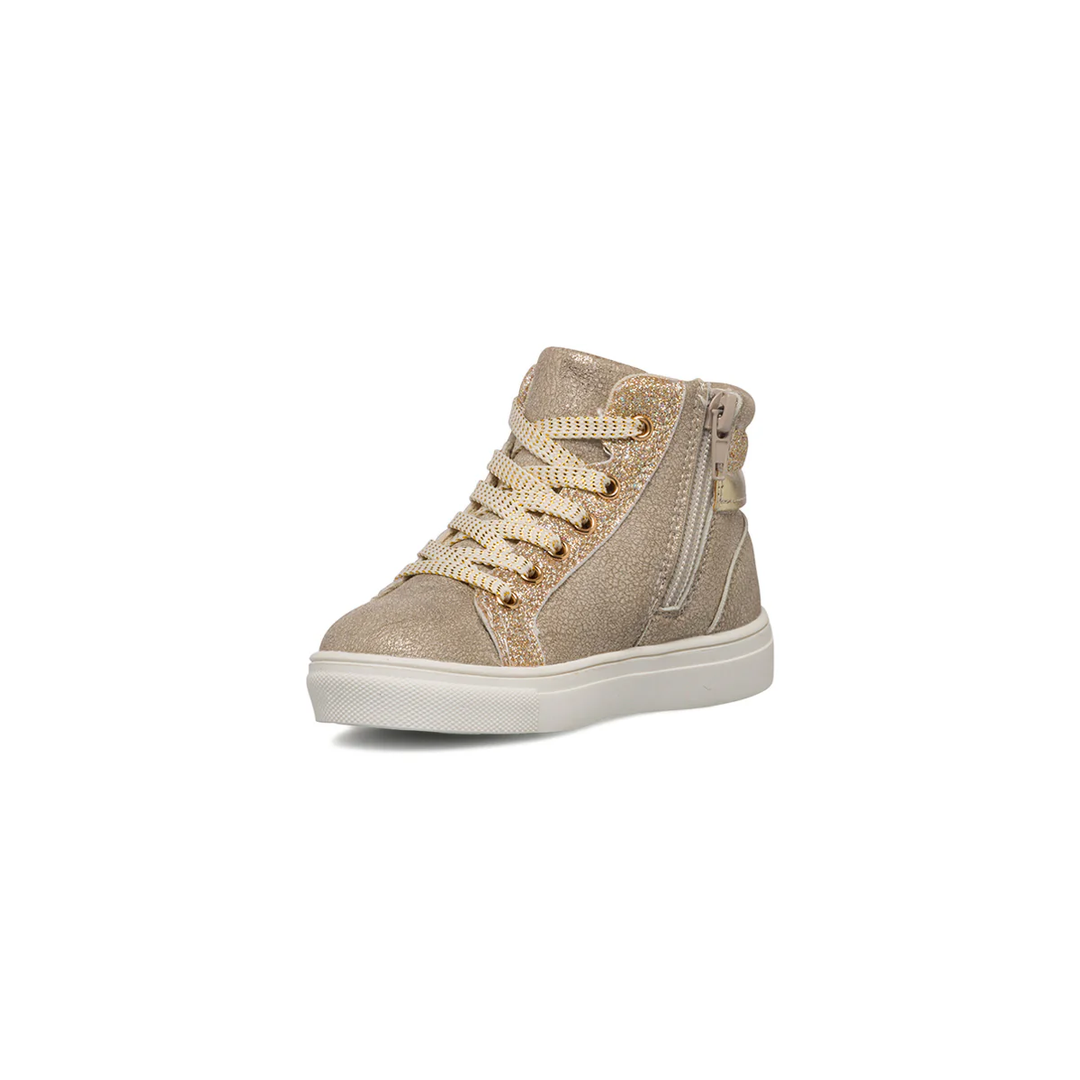 Sneakers alte oro trapuntate da bambina con glitter Le scarpe di Alice - Image 9