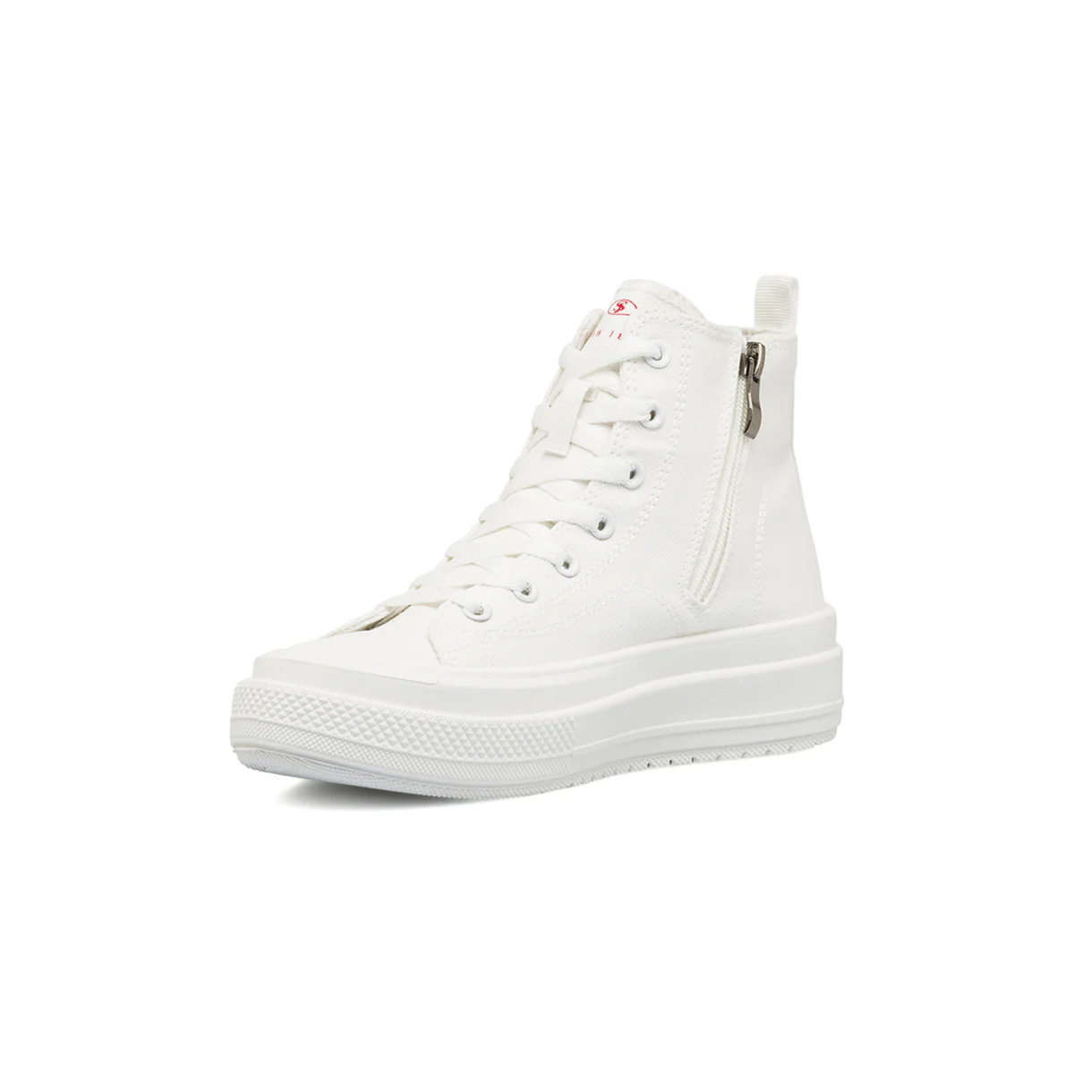 Sneakers alte platform da donna bianche in tessuto Swish Jeans - Image 4