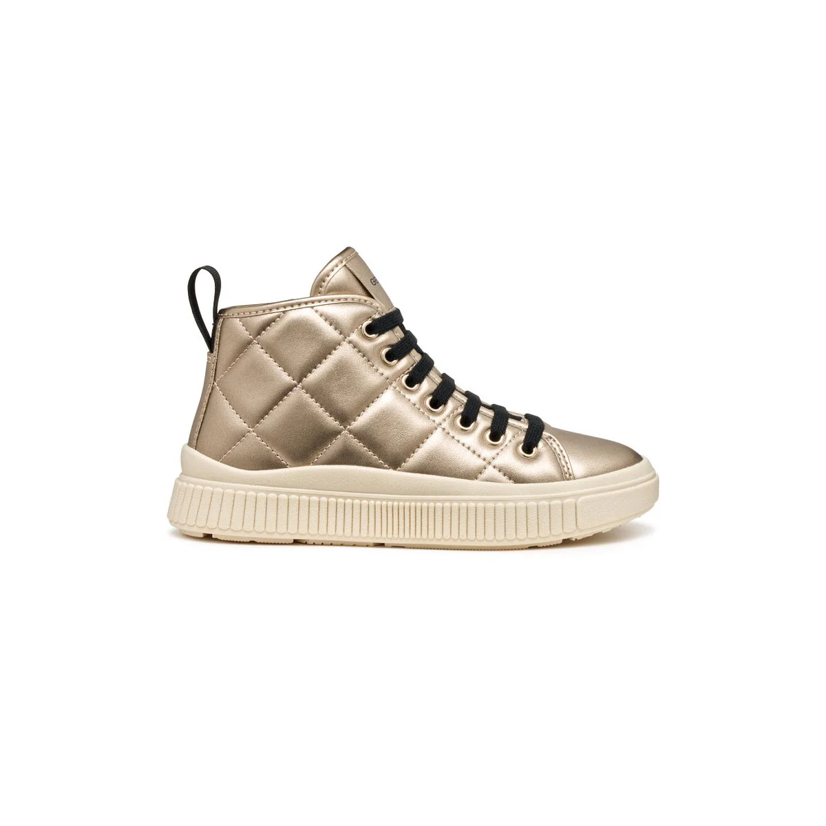 Sneakers alte platino da Bambina con suola traspirante Geox