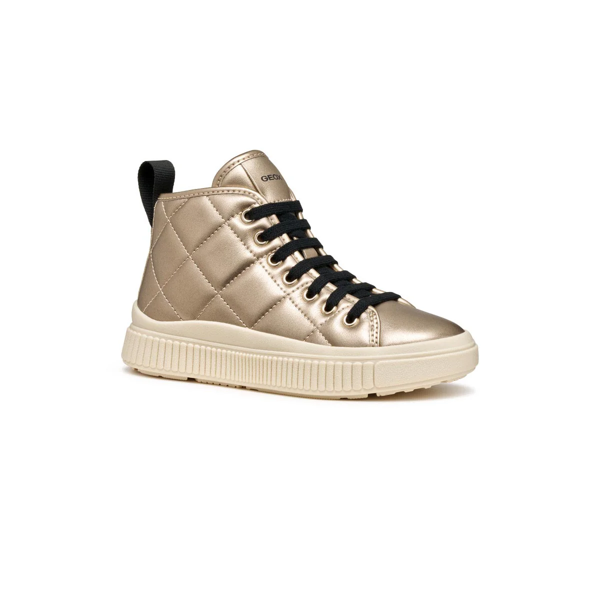 Sneakers alte platino da Bambina con suola traspirante Geox - Image 2