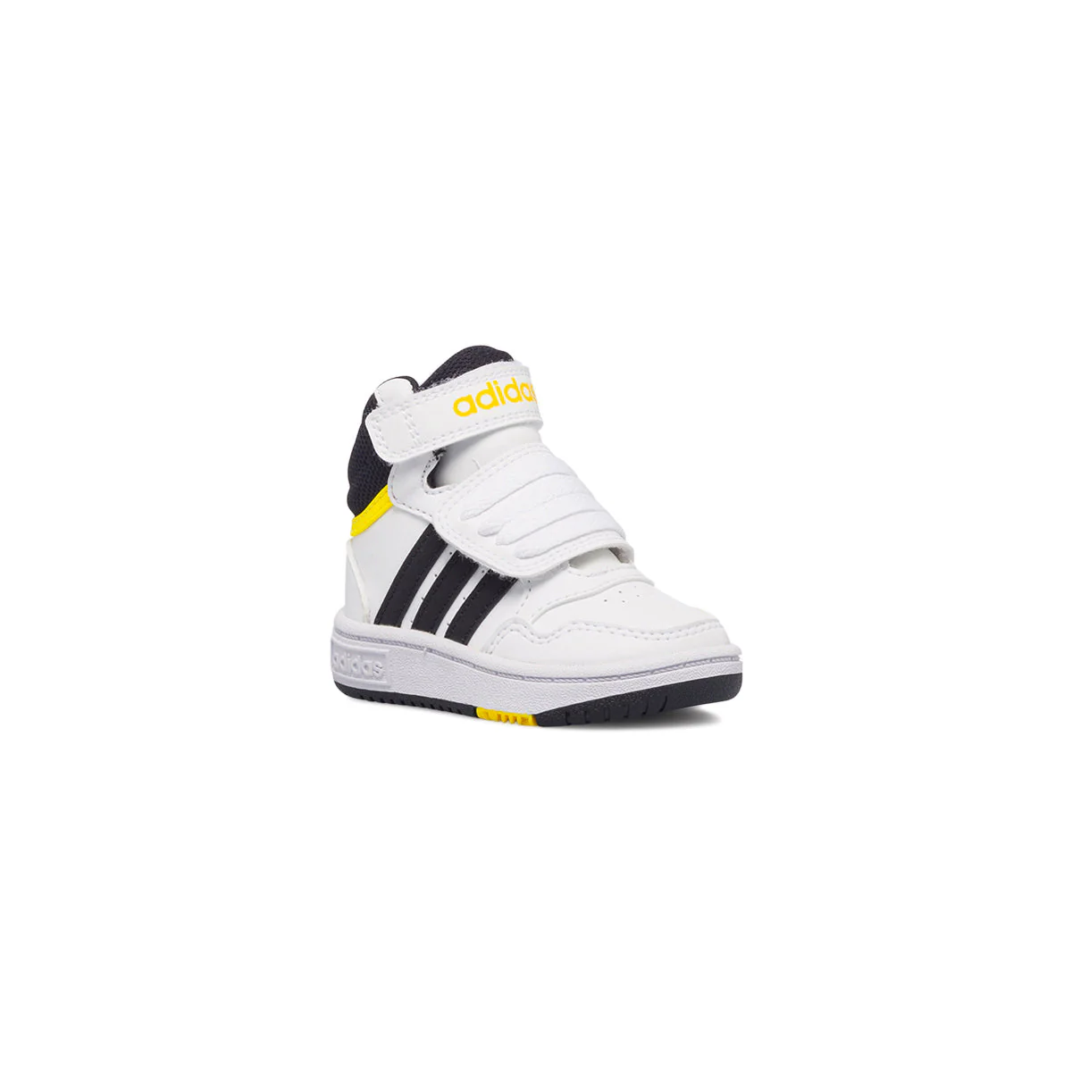 Sneakers alte primi passi bianche da bambino con strisce a contrasto adidas Hoops Mid 3.0 AC I - Image 2