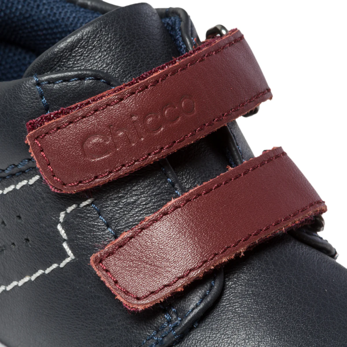 Sneakers alte primi passi blu con chiusure in velcro rosse Chicco - Image 6