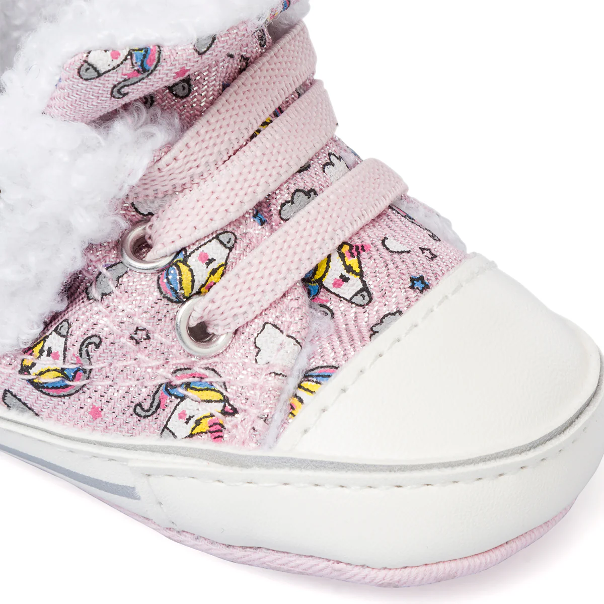 Sneakers alte primi passi rosa da bambina con imbottitura Chicco Noce - Image 5