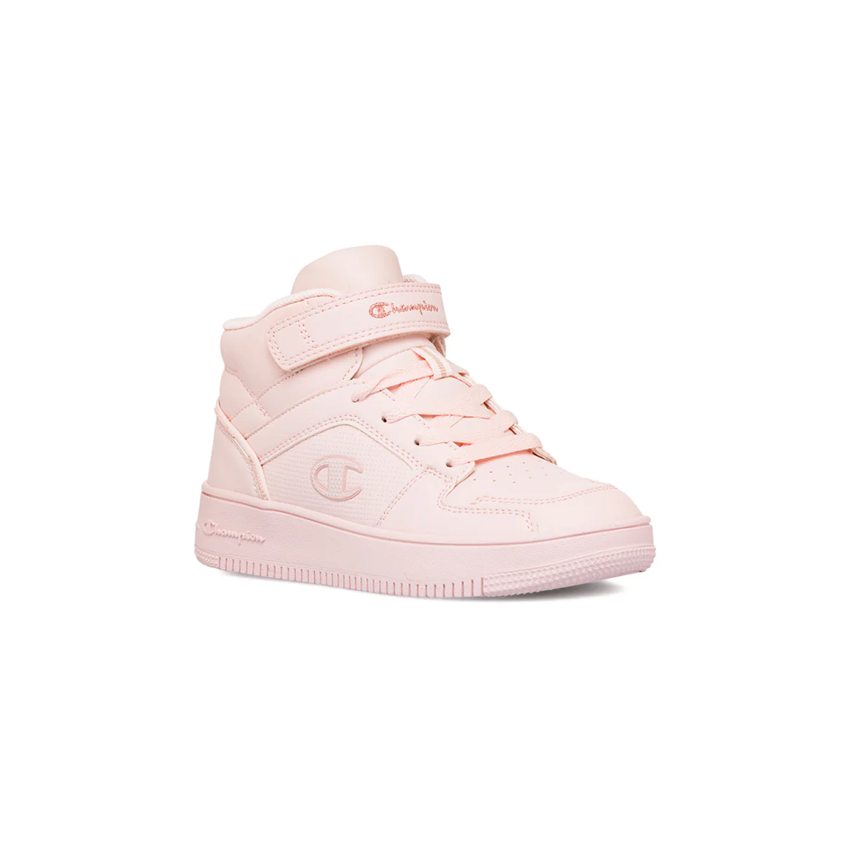 Sneakers alte ragazza rosa con logo Champion Rebound 2.0 mid - Image 2