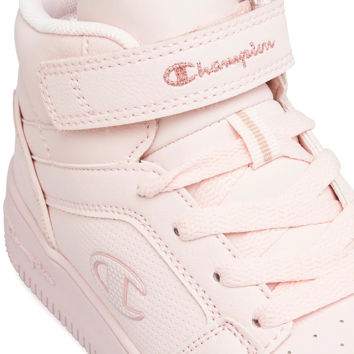 Sneakers alte ragazza rosa con logo Champion Rebound 2.0 mid - Image 5