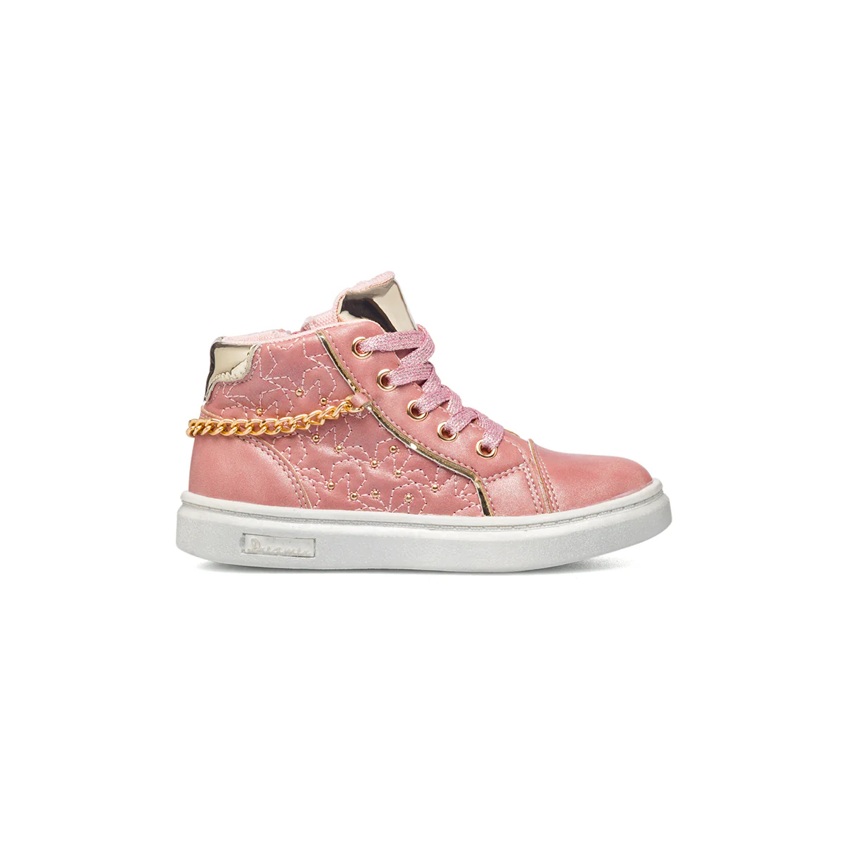 Sneakers alte rosa con catenina decorativa Le scarpe di Alice