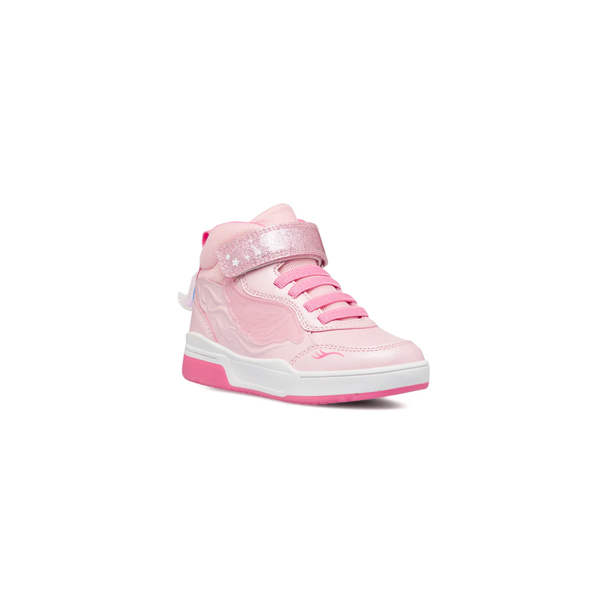 Sneakers alte rosa da bambina con velcro e glitter Le scarpe di Alice - Image 2