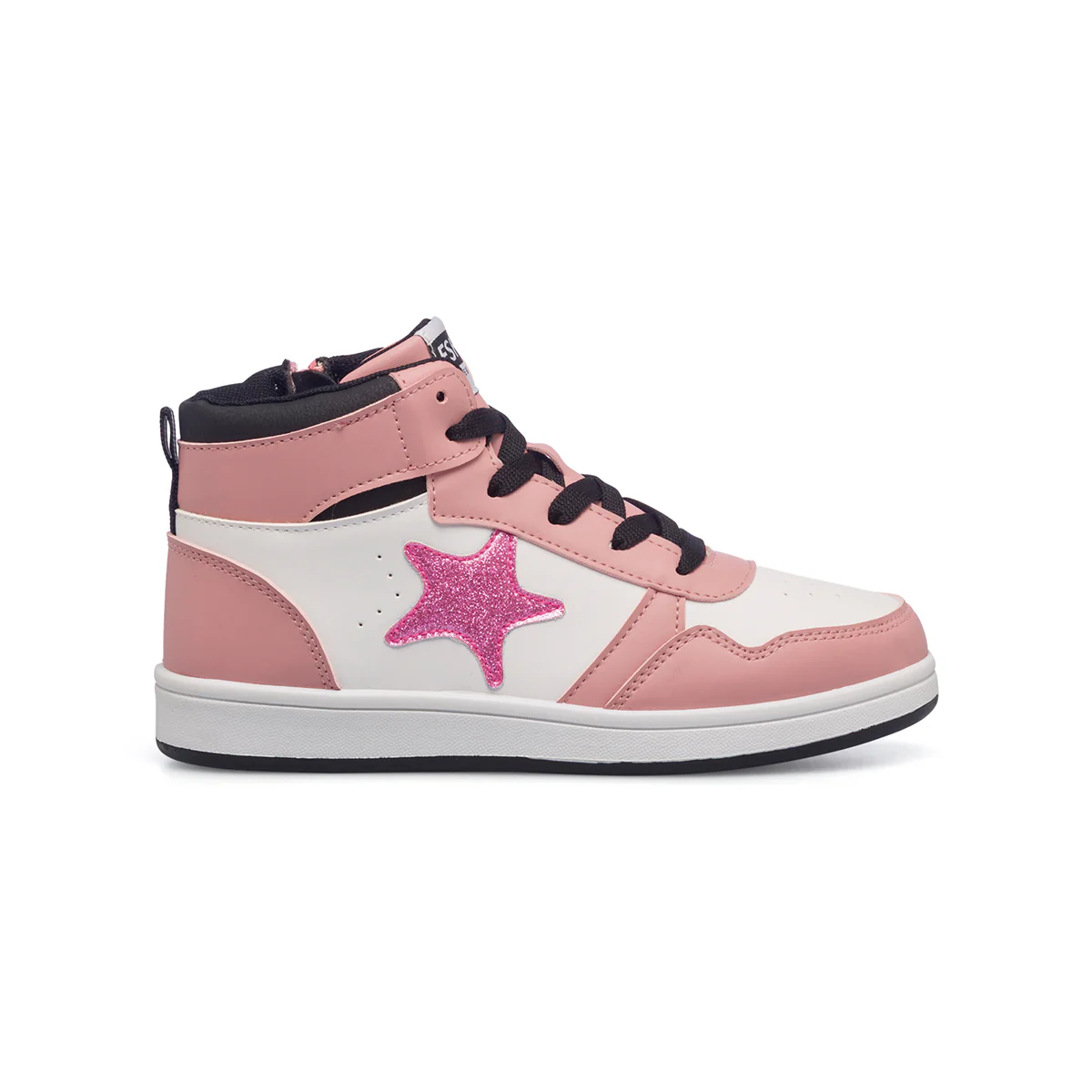 Sneakers alte rosa e bianche da bambina 10 Baci - Image 2