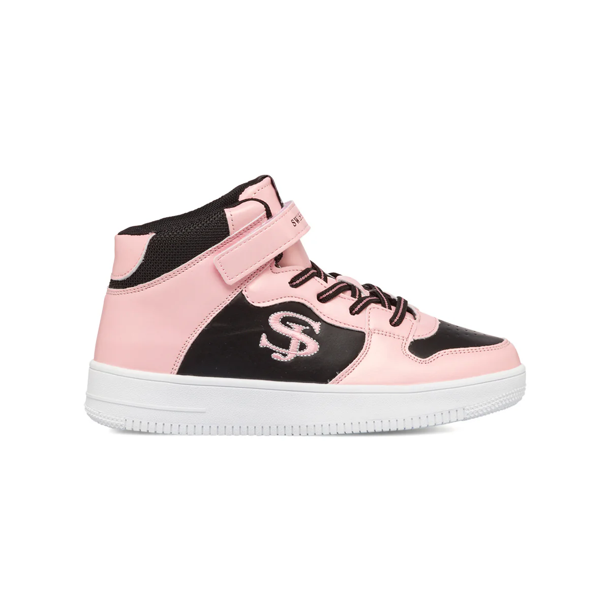 Sneakers alte rosa e nere da bambina Swish Jeans