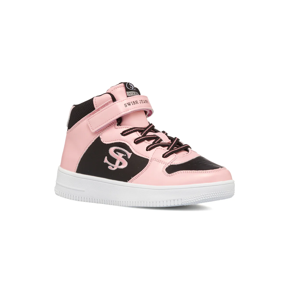 Sneakers alte rosa e nere da bambina Swish Jeans - Image 2